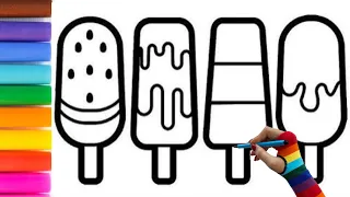 Easy Ice Cream Drawing Tutorial for Kids | Step by Step Guide|child Art