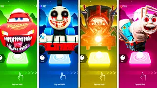 McQueen Eater vs Thomas EXE vs Choo Choo Charles vs Spider Thomas Train Tiles Hop EDM Rush