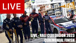 LIVE! Rally Ceredigion 2023 - Ceremonial Finish - Protyre Motorsport UK Asphalt Rally Championship