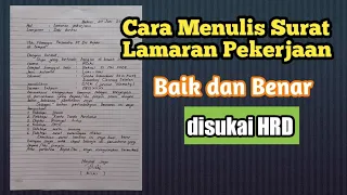 Cara Membuat Surat Lamaran Pekerjaan