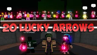 [YBA] Using 20 LUCKY ARROWS.. but we test out NPC LUCK..