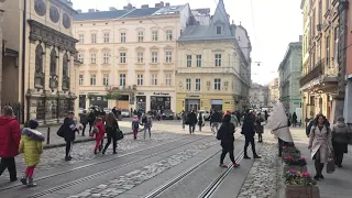 Прогулка по Львову 2019 Ноябрь. Площадь Рынок во Львове Lviv