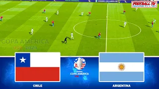 Chile vs Argentina | Copa America 2024 | Full Match All Goals | PES Gameplay PC [FL 24]