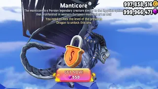 Hungry Dragon - Manticore New Monster Unlocked Update - All 30 Dragons Unlocked Hack Gems Coins Mod