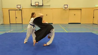 Aikido - Blaugurt übt Soto-kaiten-nage vs Shomen-uchi
