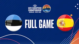 Estonia v Spain | Full Basketball Game | FIBA U20 European Championship 2023