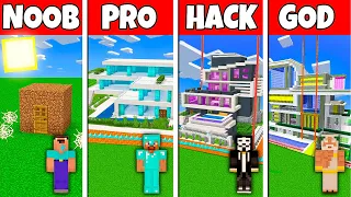 Minecraft Battle: NOOB vs PRO vs HACKER vs GOD SAFEST SECURITY HOUSE BUILD CHALLENGE in Minecraft