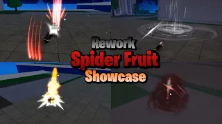 New Rework Spider Fruit Full Showcase & Details in Blox Fruits