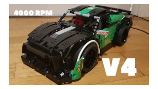 LEGO pneumatic V4 engine, + gearbox and auto-clutch