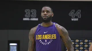 LeBron James' First Laker Workout