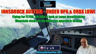 MICROSOFT FLIGHT SIMULATOR 2020 - INNSBRUCK AUSTRIA - LANDING WITH WORLD UPDATE 6 & ORBX LOWI