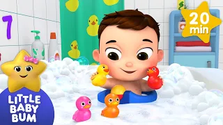 Baby Max's First Bath | 20 Mins Baby Song Mix | LittleBabyBum Nursery Rhymes for babies