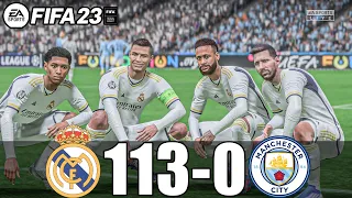 FIFA 23 - MESSI, RONALDO, MBAPPE, NEYMAR, ALL STARS | REAL MADRID 113-0 MANCHESTER CITY UCL FINAL