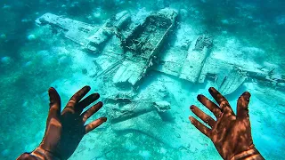 Scuba Diving 4 Sunken Drug Planes in the Ocean! (Explored for Treasure)