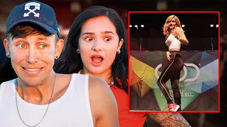 REACTING TO OUR OLD DANCE VIDEOS!! Ft. Chachi Gonzales