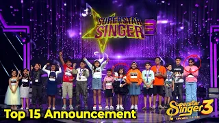 Top 15 Announce of Superstar Singer Season 3 | Superstar Singer 3 Today Episode | Miah Mehak Today