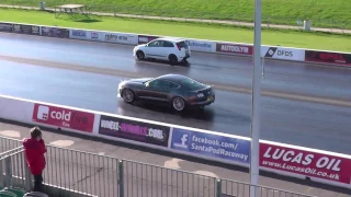 2016 Ford Mustang GT vs Ford Fiesta ST - 1/4 Mile Drag Race