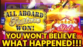 JACKPOT!!! ALL ABOARD IS ON FIRE!!!!! TRAINS TRAINS TRAINS! Live high limit slot play at the casino