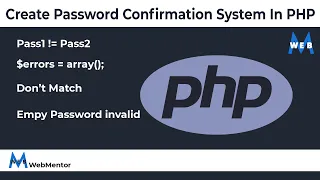 Confirm Password System in PHP | Urdu & Hindi
