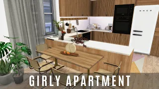 GIRLY APARTMENT | THE SIMS 4 | SPEED BUILD | DL + CC