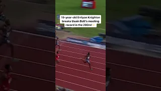 Knighton surpasses Usain Bolt's record at just 19! ⚡