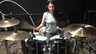 Sting - Drum Cover - Every breath you take, girl play on drums after 16 lessons.