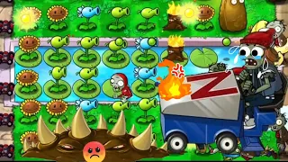 Spikeweed best to destroy Zomboni pvz Pool level 10