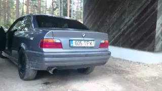 BMW E36 340 V8 exhaust sound. Straight pipe