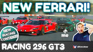 NEW IRACING CONTENT! Top Split Ferrari 296 GT3 race at Spa