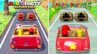 Mario Party Superstars vs Mario Party 6 - All Minigames Comparison (Switch vs Gamecube)