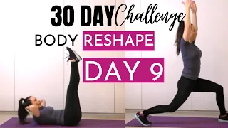 DAY 9 : 30 DAY BODY RESHAPE CHALLENGE | Full Body Low Impact Workout | Effective for Strength & Tone