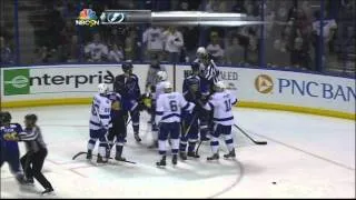 Alexander Steen bad goalie interference call Tampa Bay Lightning St. Louis Blues  3/4/14 NHL Hockey.