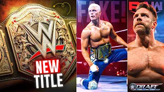 New WORLD TITLE DESIGN LEAKED!? Cody Rhodes Is FAKE! | WWE Draft 2024 LA Knight Move! | WWE News