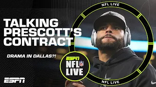 MORE COWBOYS DRAMA 🍿 No noticeable progress with Dak Prescott's contract - Adam Schefter | NFL Live