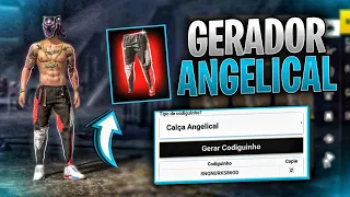 GERADOR DE CODIGUIN RARO🤯! COMO RESGATAR CODIGUIN DA CALÇA ANGELICA FACIL NO SIT3 FREE FIRE