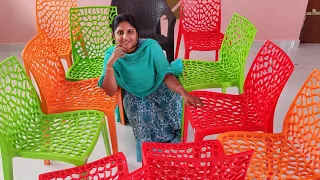 புது வீட்டுக்கு Chairs வாங்கிட்டோம் | Quality Surprise Chairs from Sindhya Plastics Coimbatore