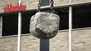 Extreme Dangerous Building Demolition Skills, Construction Gets Destroyed By Wrecking Ball