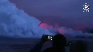 Passenger captures moment 'lava bomb' strikes boat in Hawaii