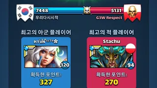 Empires and puzzles War Hit 24.4.18우리다시시작 VS G3W Respect [쩡이]