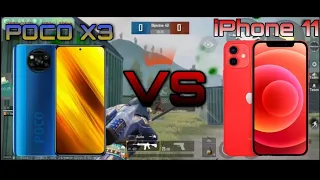 POCO X3 Vs iPhone 11🥵🔥||60FPS VS 60FPS🥵🔥||WHO WINS?!👿|| TDM COMPARISON⚡️