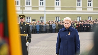 Trijų Baltijos valstybių vėliavų pakėlimo ceremonija S. Daukanto aikštėje