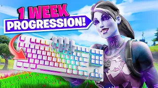 1 WEEK Fortnite Keyboard and Mouse Progression! (Controller to KBM)