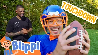 Score A Touchdown With Football Star Joe Haden! | Blippi and Sports | Educational Videos for Kids