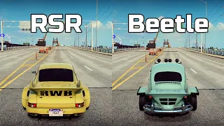 NFS Heat: Porsche 911 Carrera RSR 2.8 vs Volkswagen Beetle - Drag Race