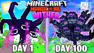 I Survived 100 DAYS as a WITHER STORM in HARDCORE Minecraft!