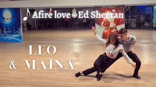 Afire Love Ed Sheeran ft. Léo Lorenzo and Maïna Vila Cobarsi | West Coast Swing Impro