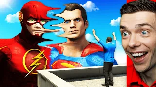 Morphing SUPERMAN And THE FLASH In GTA 5 (Ultra Powers)