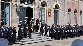 Parade na de grote beëdiging van officieren bij het KIM op 23 juni 2023