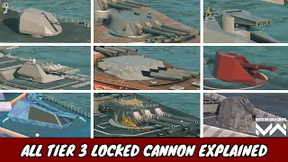 Modern Warships - All Tier 3 Locked Cannon Explained