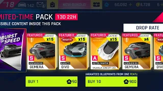 Asphalt 9 BOS packs opening 69 packs Gemera Divo Valhalla (62k tokens) #asphalt9legends #music #game